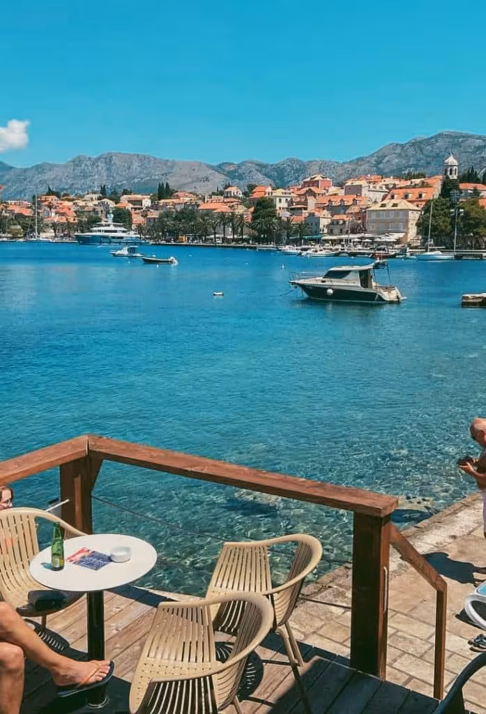 Banac Beach Cavtat stone pier by waterfront