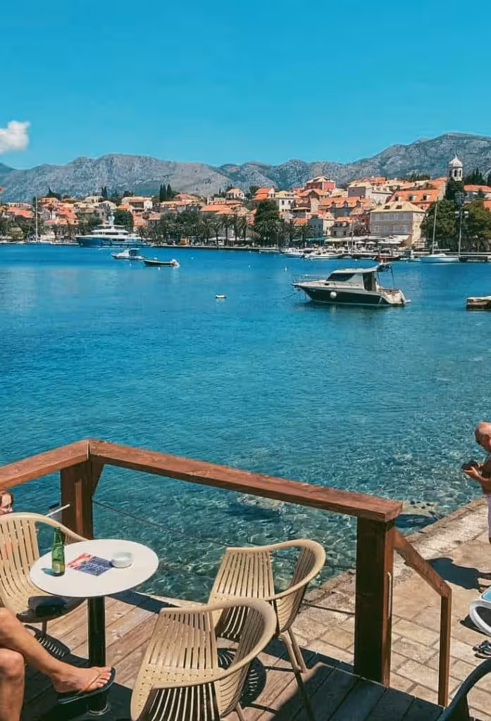 Banac Beach Cavtat stone pier by waterfront