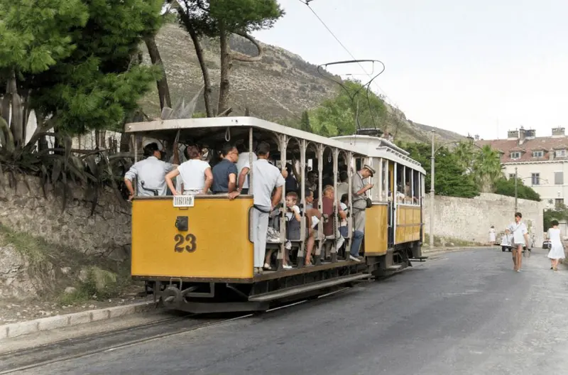 old tram carriage in Dubrovnik