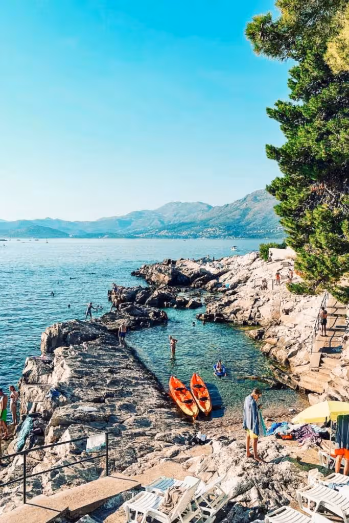 Kamen Mali beach Cavtat rocky shoreline