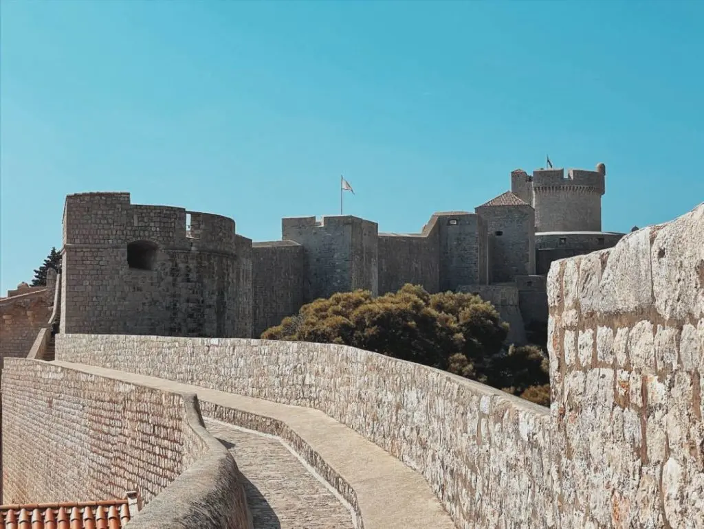 Bastions and towers defending the north walls of Dubrovnik