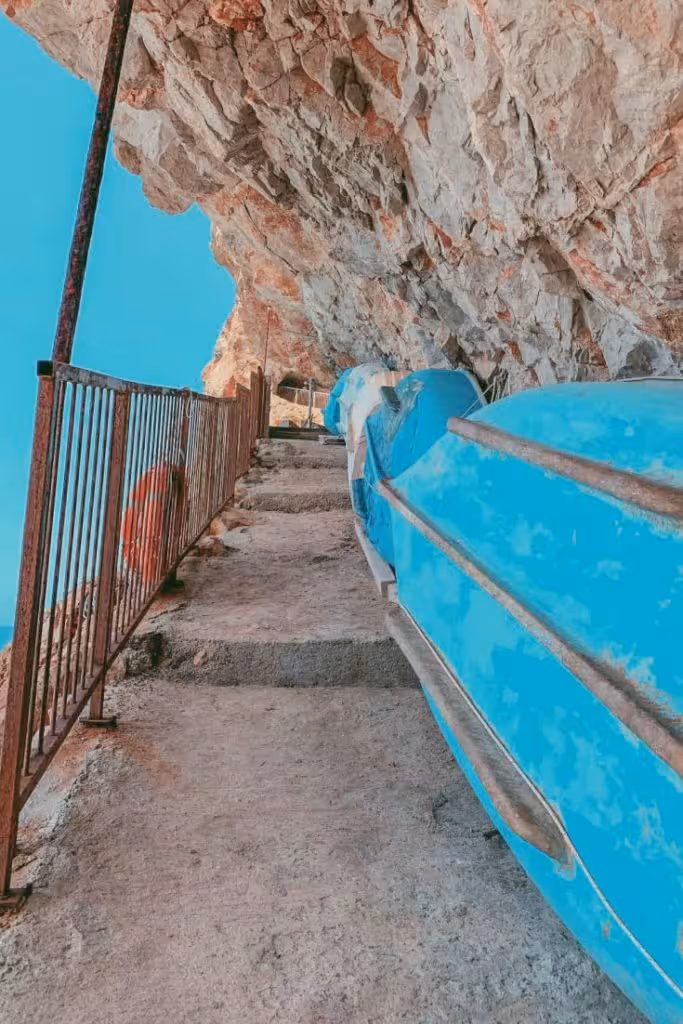 Pasjača Beach cliffside near Cavtat with turquoise sea