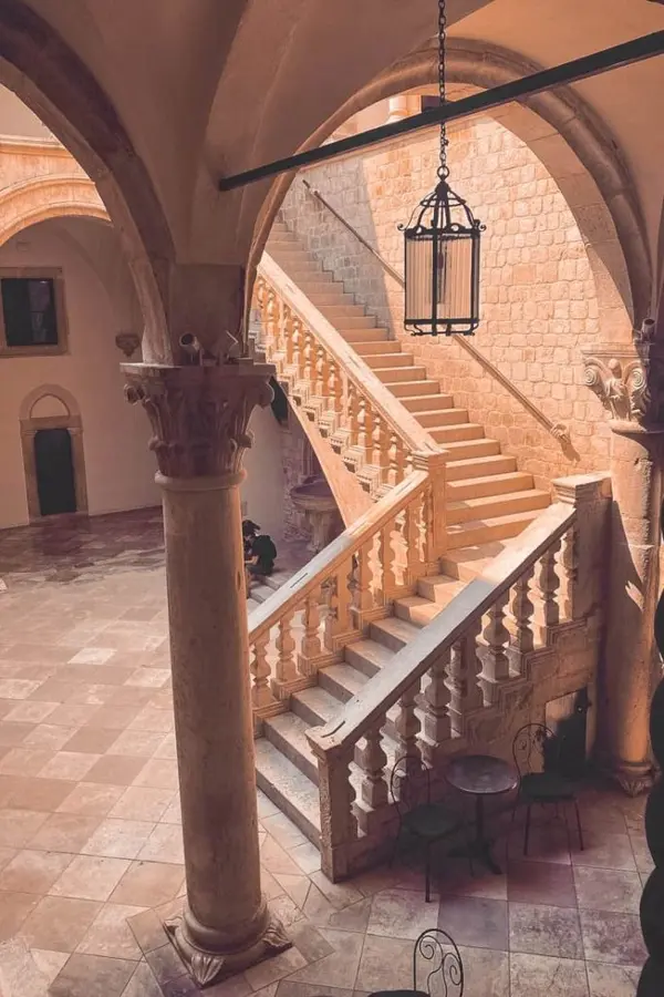 Staircase leading up to the first floor of Rector's Palace.