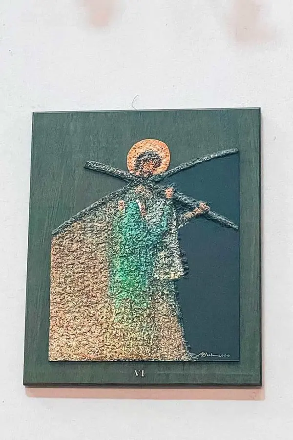 Stations of the Cross paintings inside Dubrovnik Cathedral.
