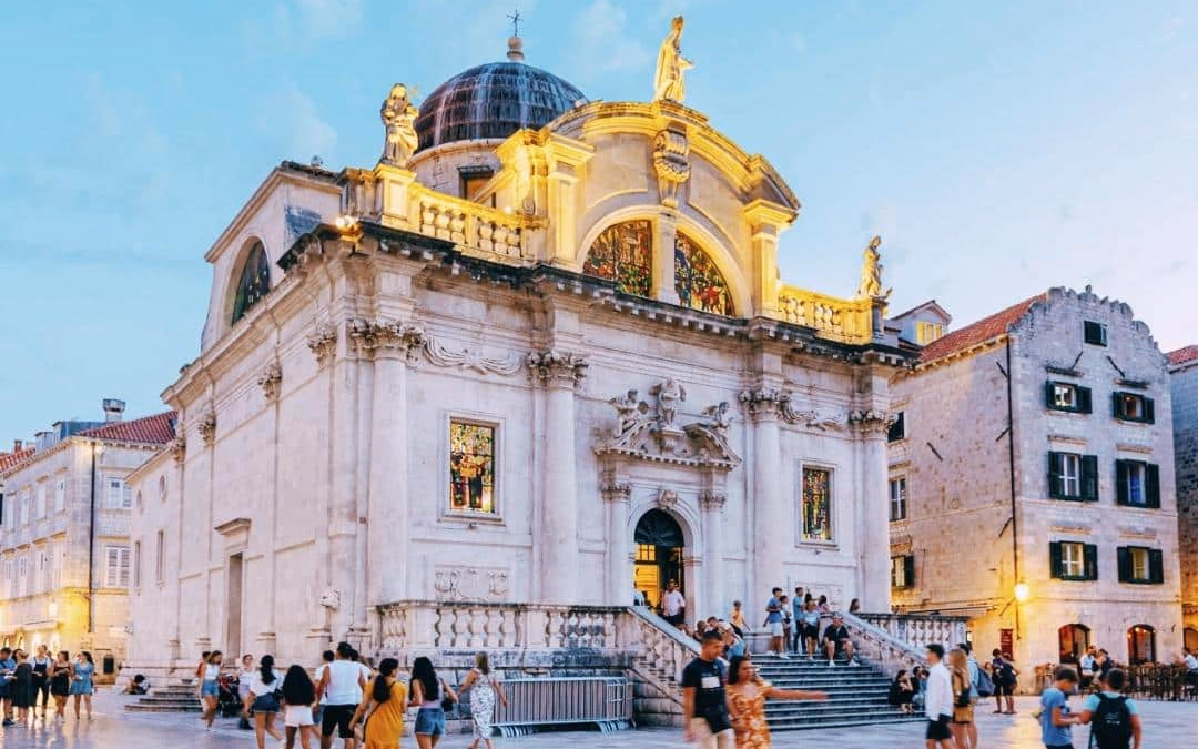 St. Blaise Church on Luža Square in Dubrovnik's Old Town.