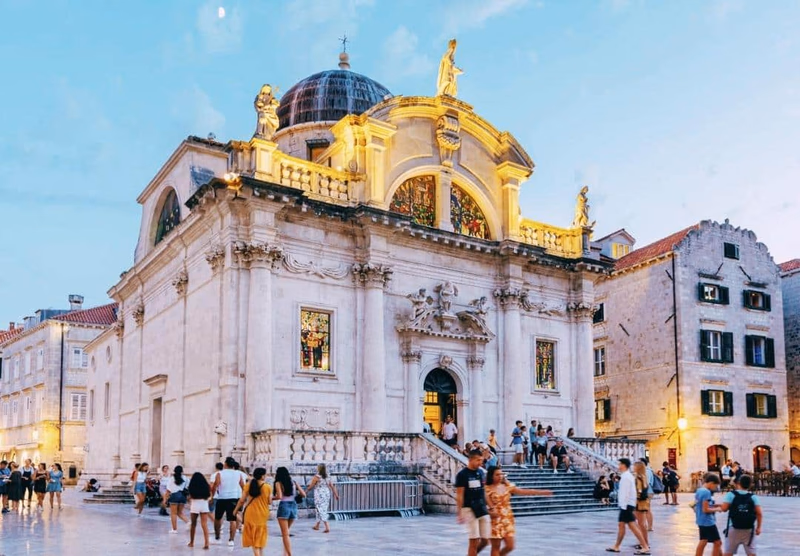 St. Blaise Church on Luža Square in Dubrovnik's Old Town.