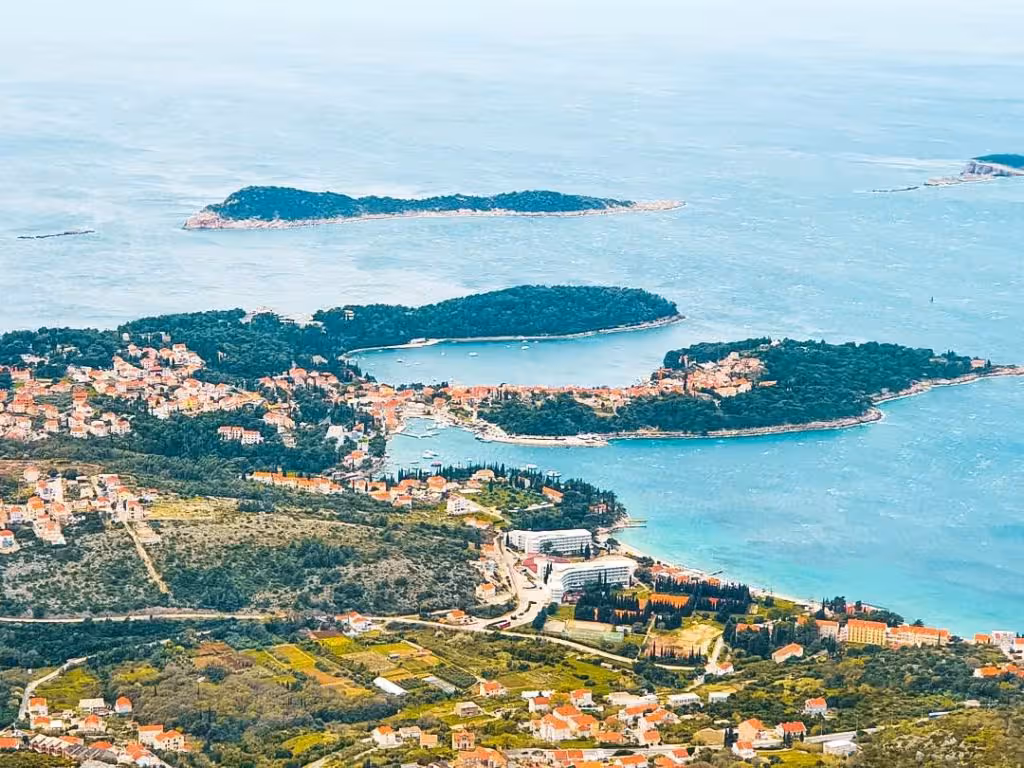 bird’s eye view of Upper Cavtat and surrounding region