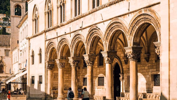 Rector's Palace façade in Dubrovnik's Old Town.