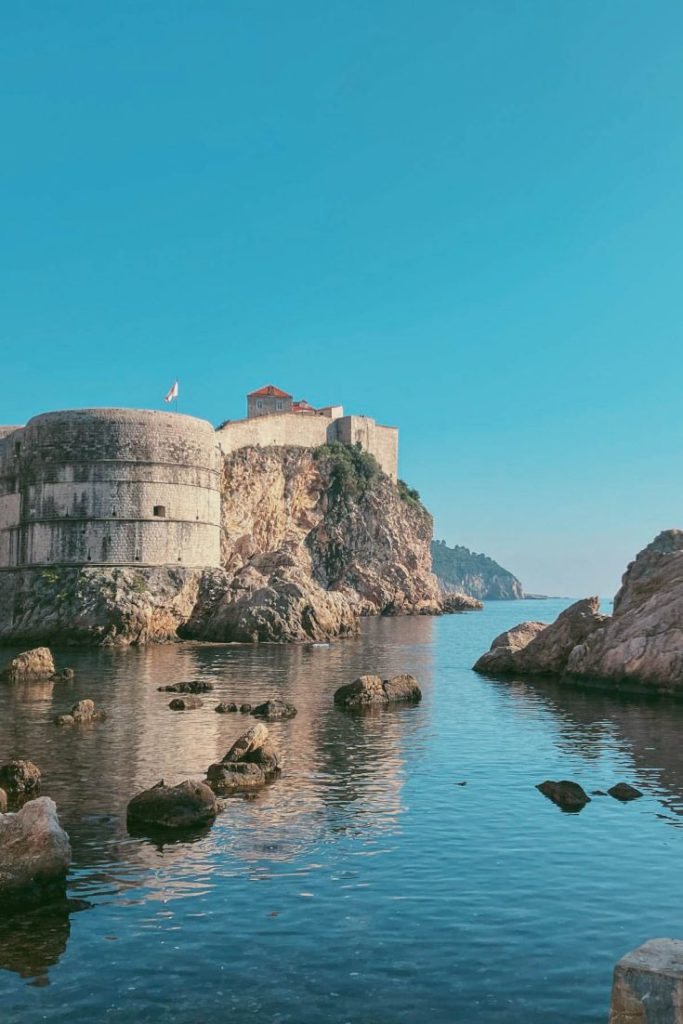 Bokar round casemate fort guarding Dubrovnik's west harbor.