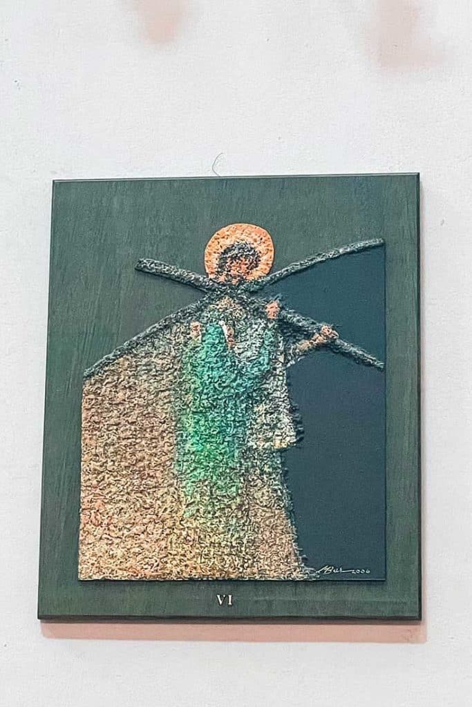 Stations of the Cross paintings inside Dubrovnik Cathedral.