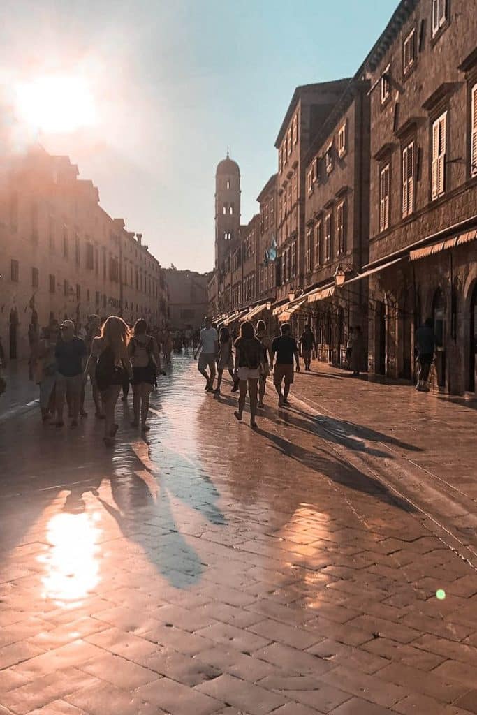 Stradun promenade in the afternoon light.