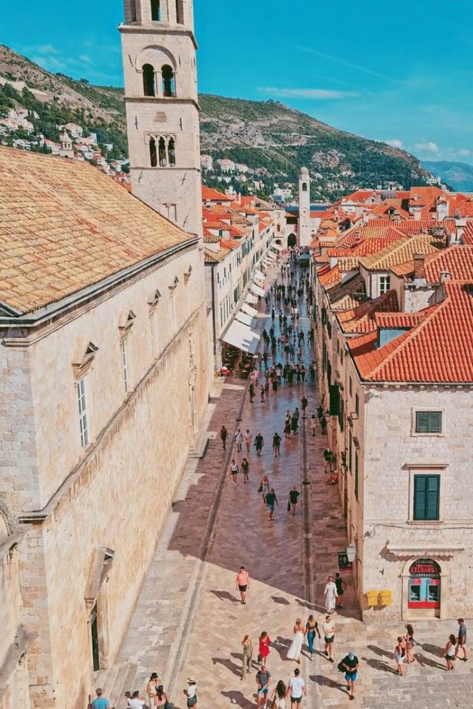 MView of Stradun from the Dubrovnik City Walls.